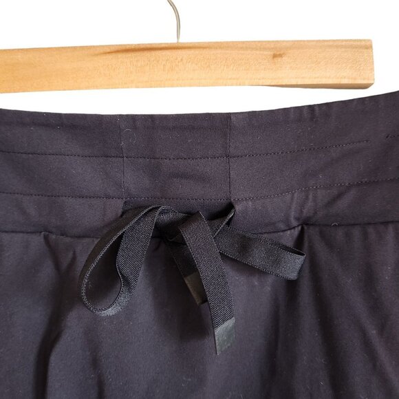 Athleta Skirt Black Large Women's Athletic Metro Downtown Mini Pull On Pockets - Picture 2 of 10